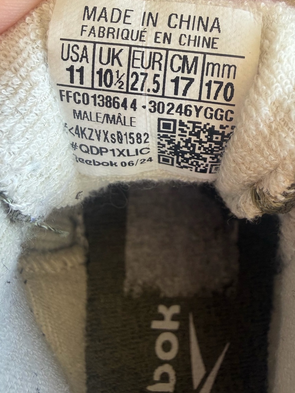 Reebok Charge Run Unisex Kids Sage White Gray Mesh Chunky Athletic Sneaker Sz 11 - Picture 13 of 15